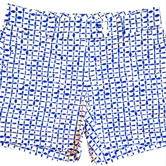 Vineyard Vines Blue Tie Dye Ikat Square Print Shorts Size 0 NWT - Picture 3 of 11